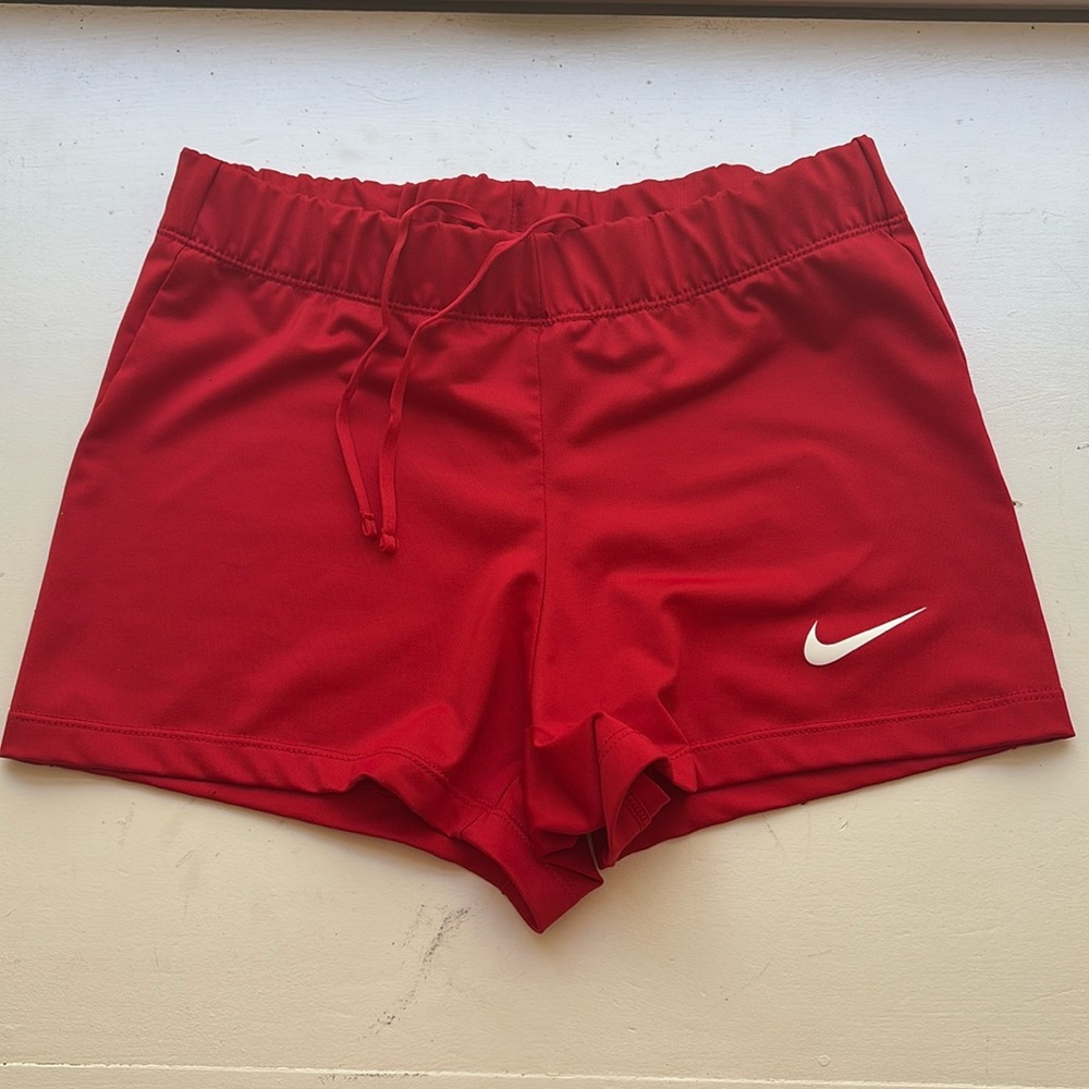 Women's Nike Dri-FIT Red Spandex Shorts Size Medium Like New
